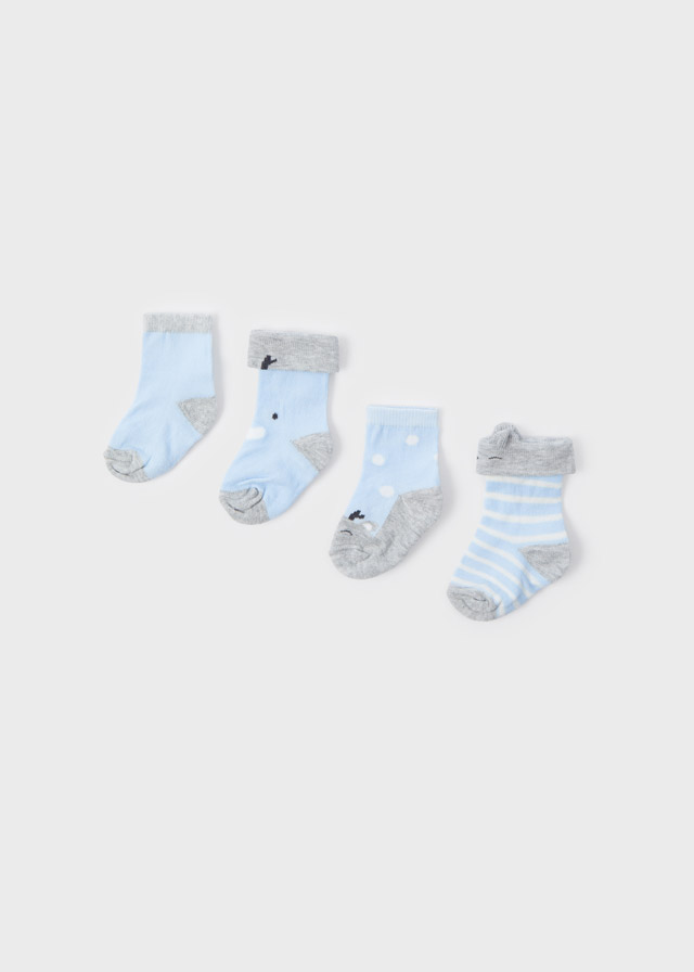 detail Set of 4 pairs of socks for newborns ECOFRIENDS