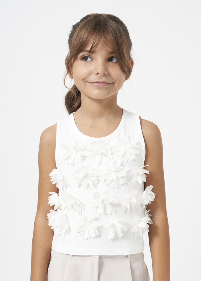 Dívčí embosovaná květinová vesta MAYORAL