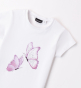 náhled dívčí tričko s potiskem motýlů osvětlené kamínky SARABANDA