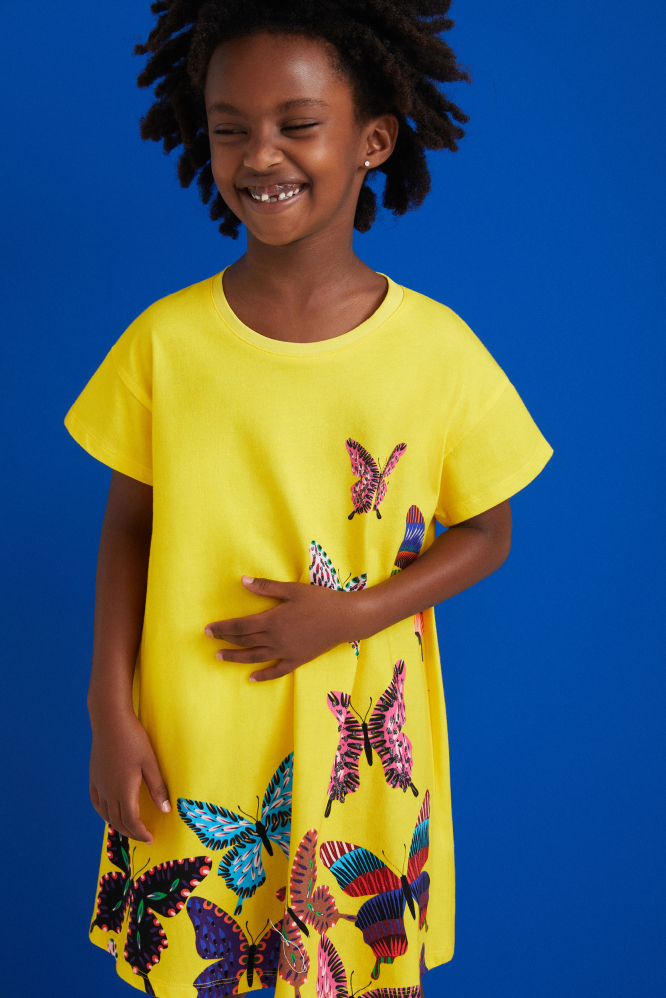 деталь GIRL KNIT DRESS SHORT SLEEVE