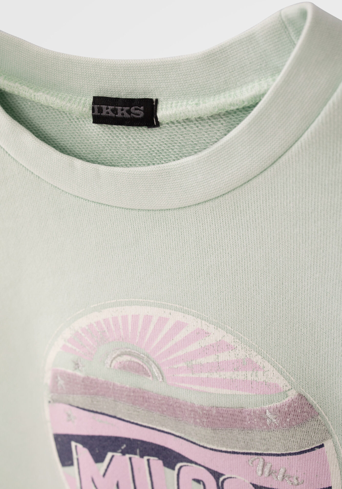 деталь Dívčí mikina s obrázkem, potiskem a výšivkou IKKS