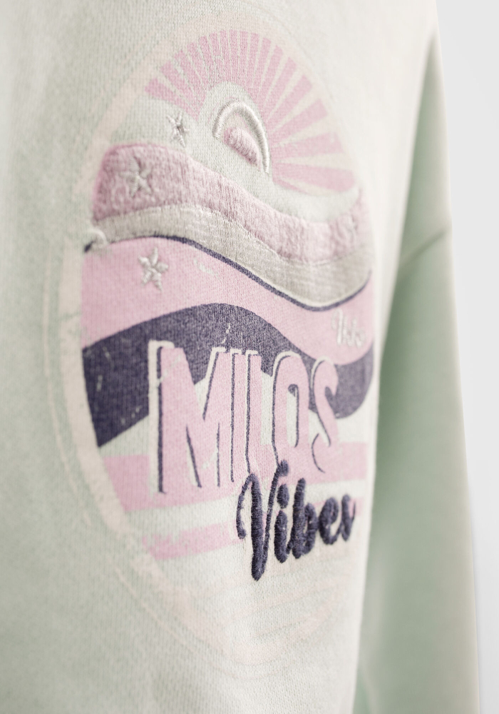 деталь Dívčí mikina s obrázkem, potiskem a výšivkou IKKS