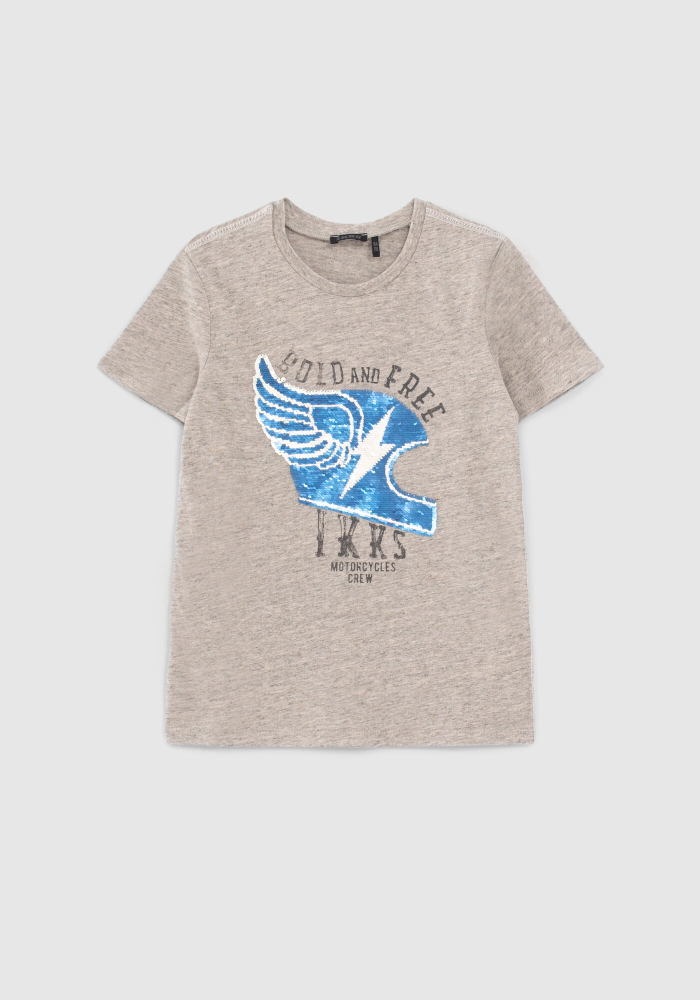 деталь Chlapecké tričko s oboustrannými flitry IKKS
