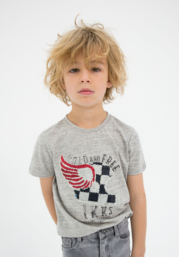 деталь Chlapecké tričko s oboustrannými flitry IKKS