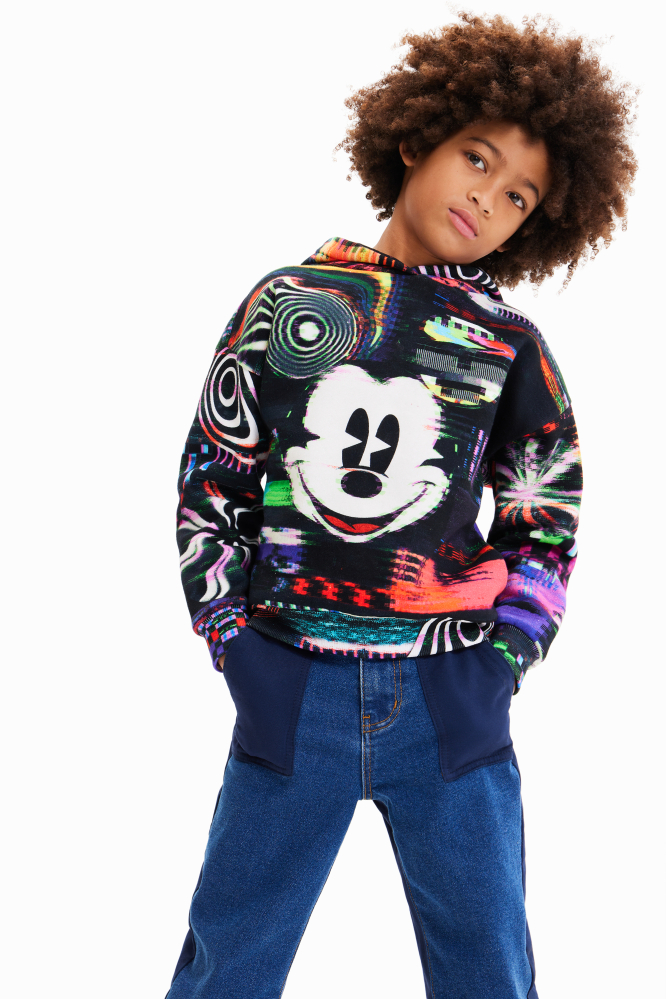 деталь Chlapecká mikina s potiskem s efektem Disney's Mickey Mouse DESIGUAL