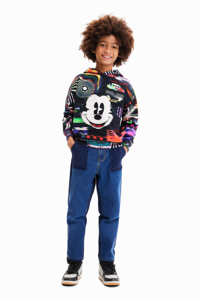 деталь Chlapecká mikina s potiskem s efektem Disney's Mickey Mouse DESIGUAL