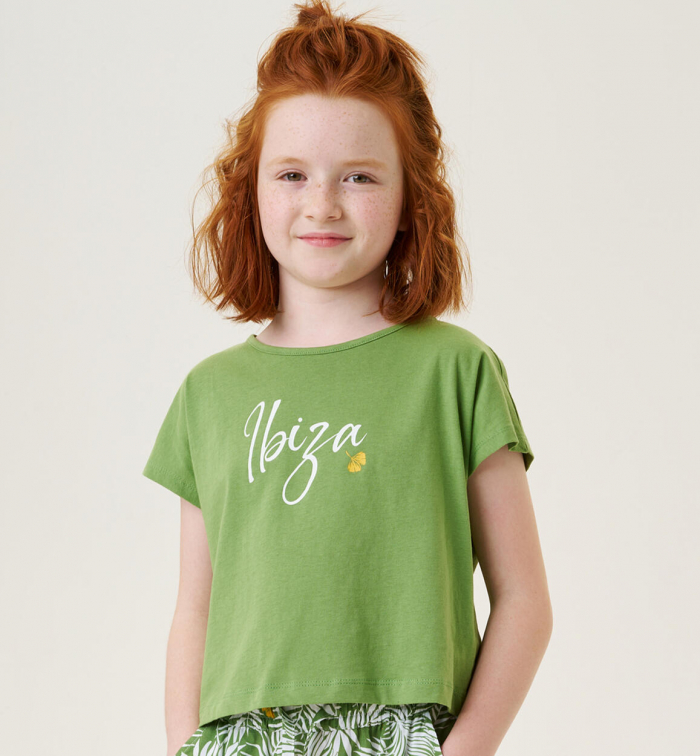 detail Dívčí tričko s nápisem Ibiza IDO