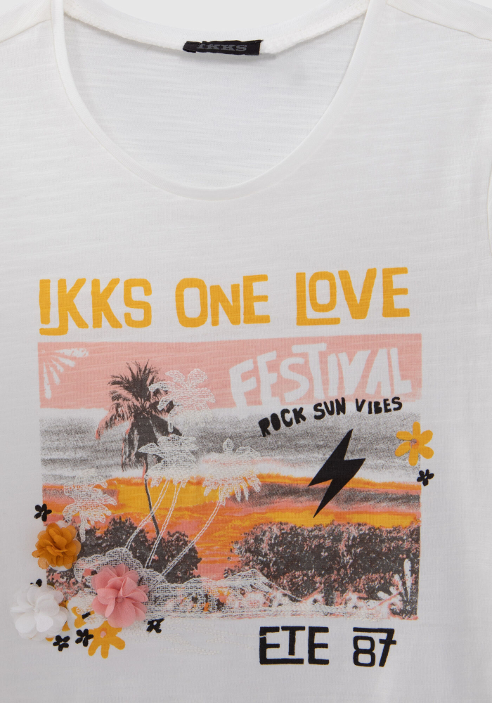 деталь Dívčí tričko s potiskem IKKS