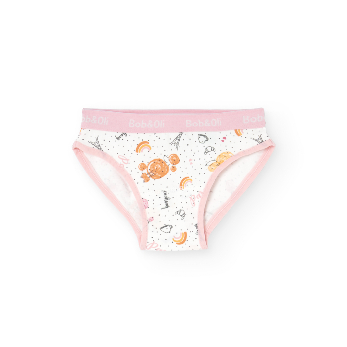 деталь Dívčí kalhotky, sada 3 kusů s potiskem a v jemných barvách BOBOLI