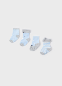 Set of 4 pairs of socks for newborns ECOFRIENDS