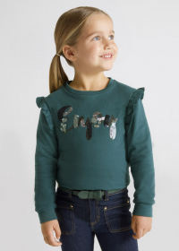 Sweatshirt with sequins for a girl