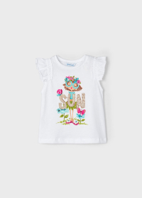 Dívčí tričko s potiskem MAYORAL