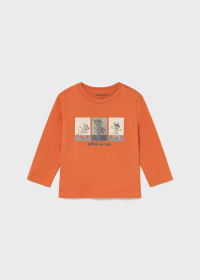 Chlapecké oranžové tričko s potiskem skateboard MAYORAL