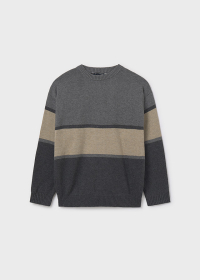 Chlapecký pruhovaný svetr v zemitých tónech MAYORAL