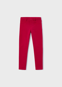 Dívčí strečové kalhoty – malinově červené pohodlí na každý den MAYORAL