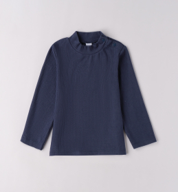 Dívčí žebrovaný rolák v tmavě modré barvě IDO