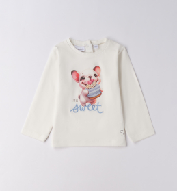 Dívčí tričko s dlouhým rukávem a motivem pejska se zákuskem SARABANDA