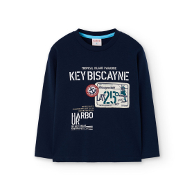 Chlapecké tričko s dlouhým rukávem s potiskem Key Biscayne a Biscayne Bay BOBOLI