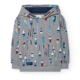 Chlapecká mikina s kapucí a potiskem pádel BOBOLI