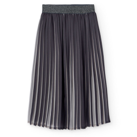 Dívčí plisovaná sukně s třpytem – tmavě šedá BOBOLI