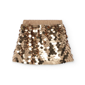 Zlatá dívčí slavnostní sukně s velkými flitry – pro výjimečné chvíle BOBOLI