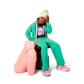 Dívčí bavlněné tričko s dlouhým rukávem a lesklým potiskem BILLIEBLUSH