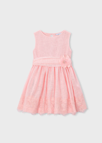 Divčí elegantní šaty s krajkou zádech MAYORAL