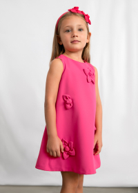 Dívčí elegantní šaty s květy MAYORAL
