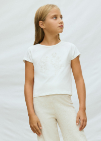 Dívčí tričko s výšivkou MAYORAL