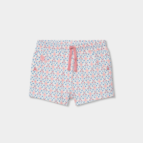 Dívčí kraťasy s květinovým potiskem a pasem BOBOLI