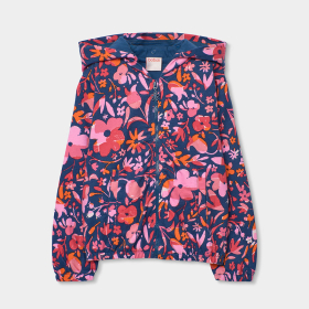 Dívčí lehká mikina s tmavým květinovým potiskem BOBOLI