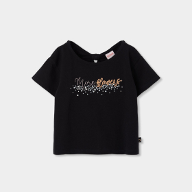 Dívčí tričko s nápisem More flowers BOBOLI