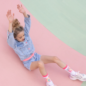 Dívčí tričko , flitry, žerzej, comfort fit, krátký rukáv BILLIEBLUSH