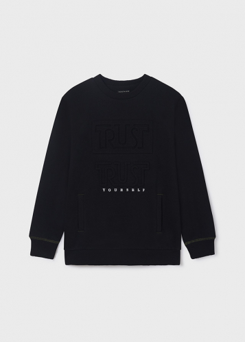 Sweatshirt with an embossed graphic for a boy