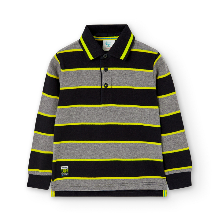 деталь Pruhované polo s dlouhým rukávem BOBOLI