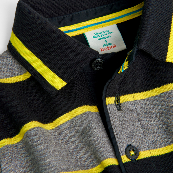 деталь Pruhované polo s dlouhým rukávem BOBOLI