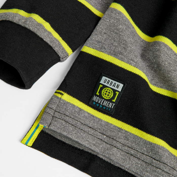 деталь Pruhované polo s dlouhým rukávem BOBOLI