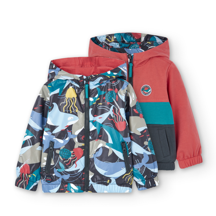 деталь Chlapecká oboustranná bunda s motivem oceánu BOBOLI