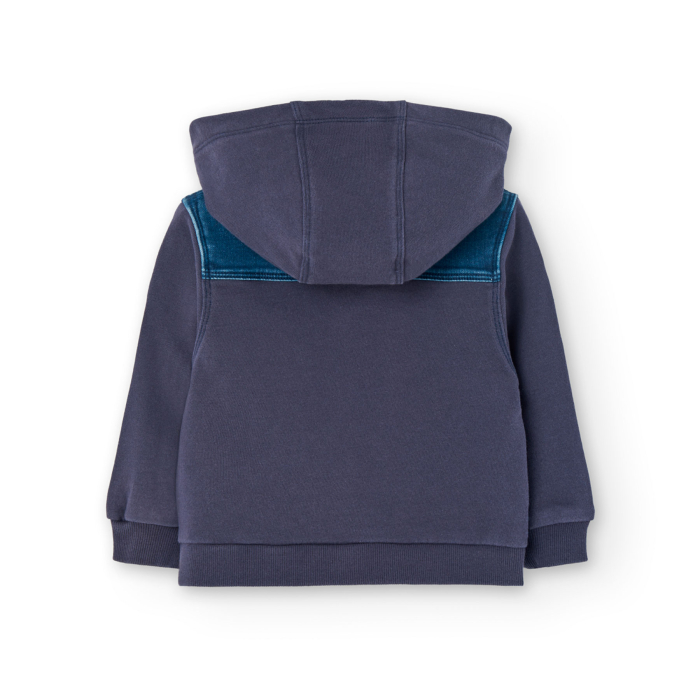 деталь Chlapecká mikina s džínovým předkem a kapucí BOBOLI
