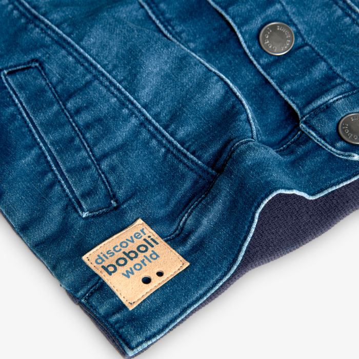 деталь Chlapecká mikina s džínovým předkem a kapucí BOBOLI