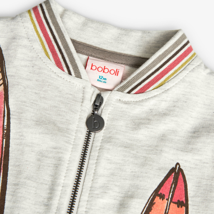 деталь Chlapecká mikina s kresbami surfů BOBOLI