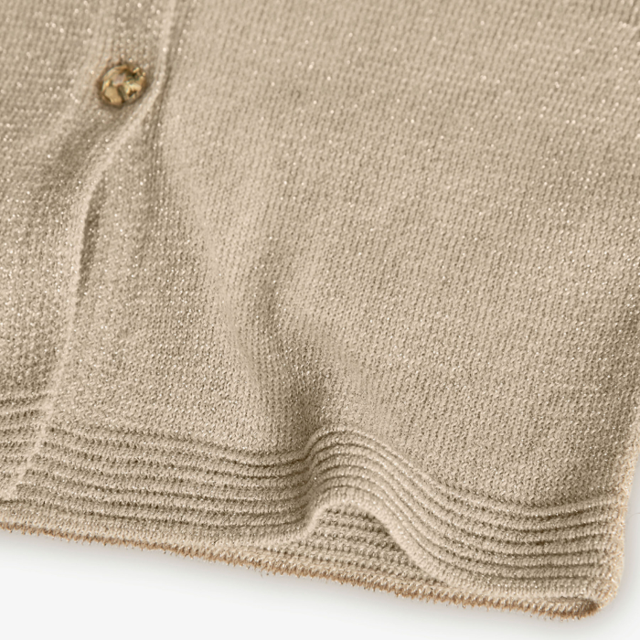 деталь Dívčí svetr ve zlaté barvě se třpytkami BOBOLI