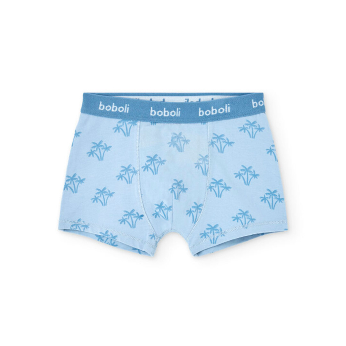 деталь Sada 3 chlapeckých boxerek v modrých tónech s potiskem BOBOLI