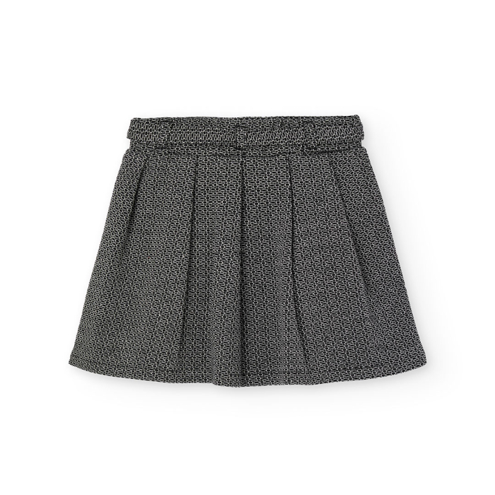 деталь Černobílá dívčí sukně s páskem – pohodlí a styl každý den BOBOLI