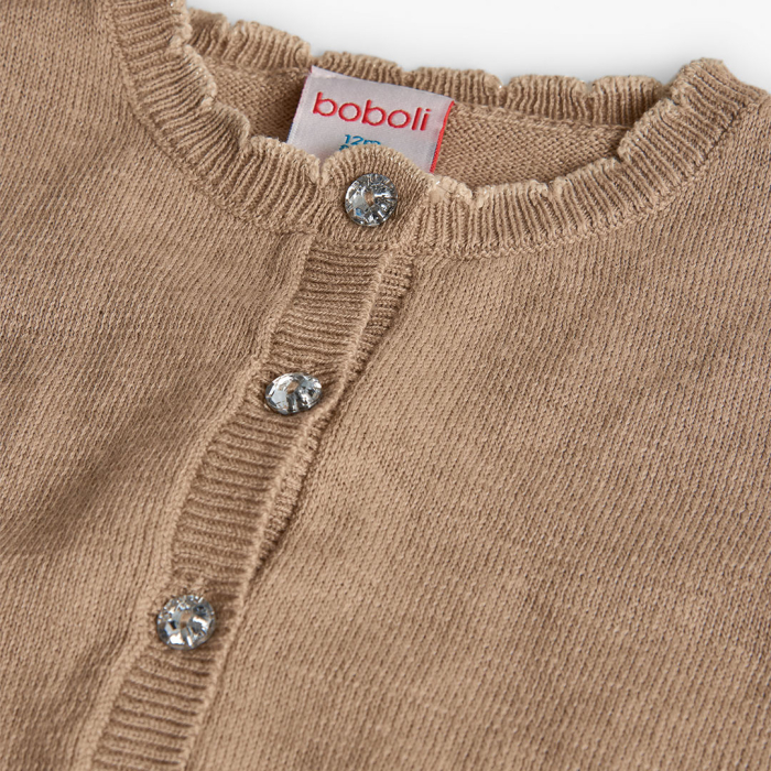 деталь Dívčí bolerkový svetřík s králíčkem, ideální k šatům BOBOLI