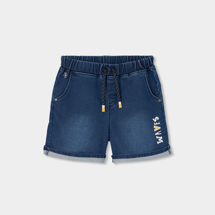 деталь Ways chlapecké šortky denim modré BOBOLI