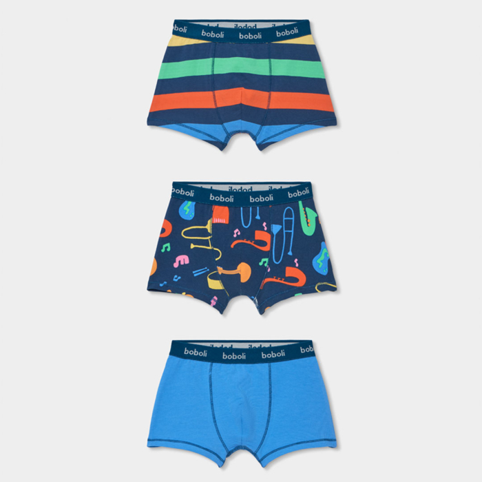 деталь Chlapecké boxerky s hudebním motivem BOBOLI