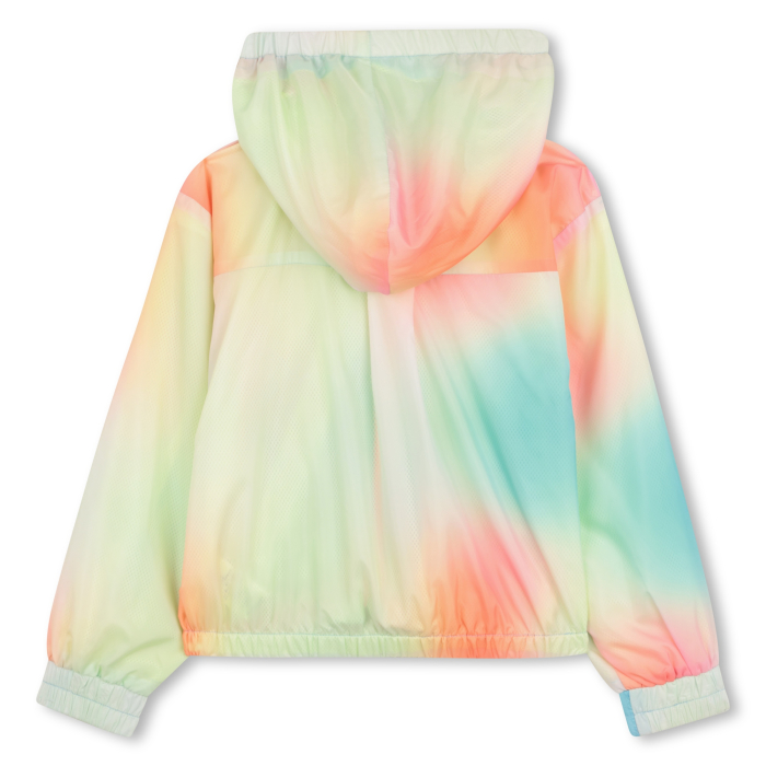 деталь Dívčí větrovka , duhová bunda, s kapucí, ombre, neon, mesh BILLIEBLUSH