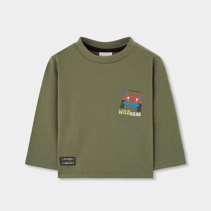 деталь Chlapecké tričko outdoor – khaki BOBOLI