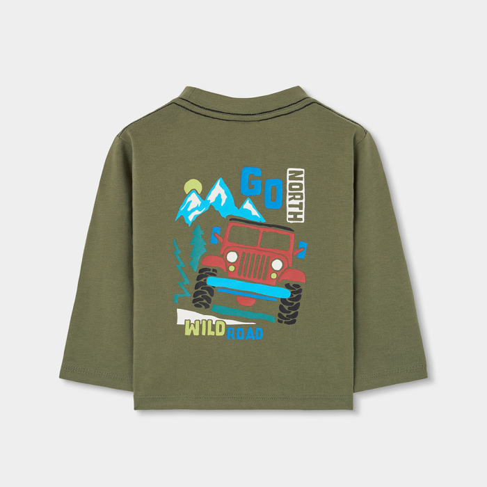 деталь Chlapecké tričko outdoor – khaki BOBOLI